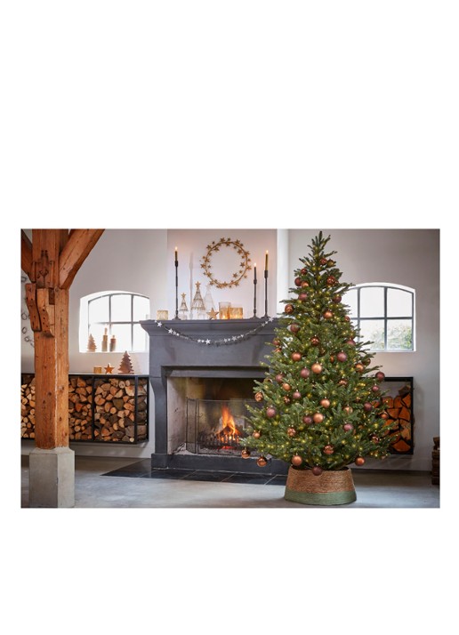 Black box Frasier kunstkerstboom met LED verlichting 215 cm - detail 5 groen