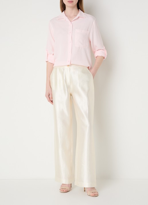 BLLMR Bodi blouse met borstzak - voorkant 2 lichtroze