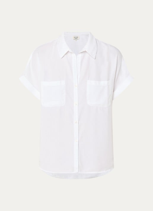 BLLMR Mia blouse met borstzakken - voorkant wit