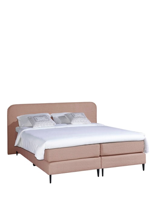 Bloemendaal Treviso boxspring combinatie inclusief matras en topper    - voorkant 6 roze