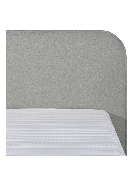 Bloemendaal Treviso eenpersoons boxspring combinatie inclusief matras en topper - voorkant 2 lichtgrijs