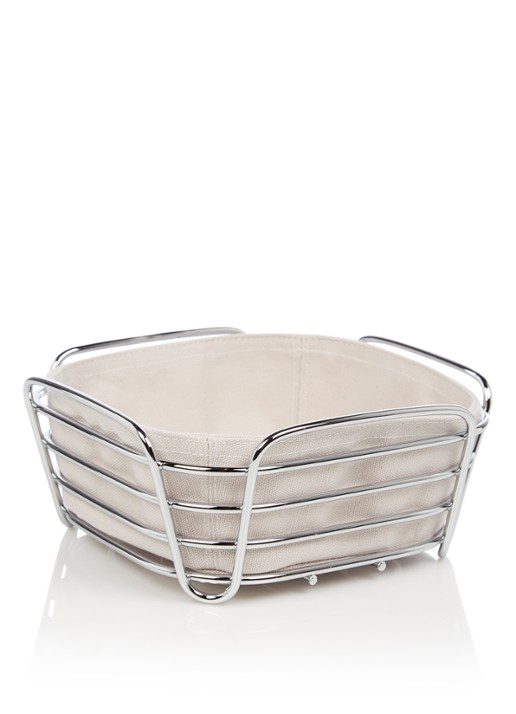 Blomus Delara broodmand 20 x 20 cm - voorkant donkerbeige