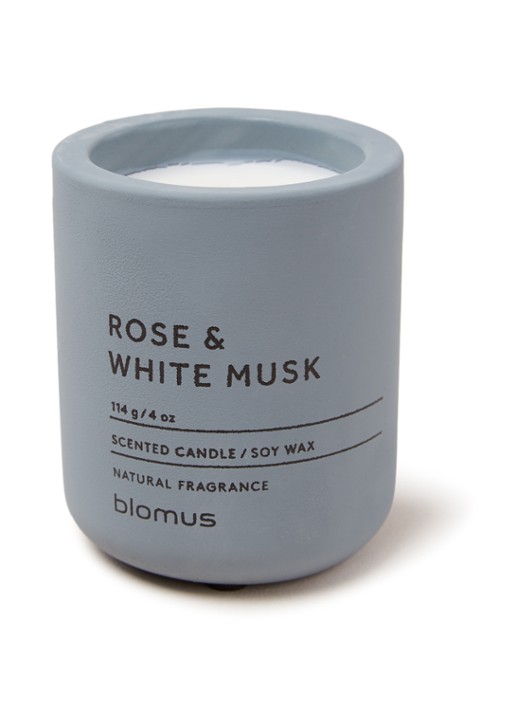 Blomus Rose & White Musk S geurkaars - voorkant 2 blauwgrijs