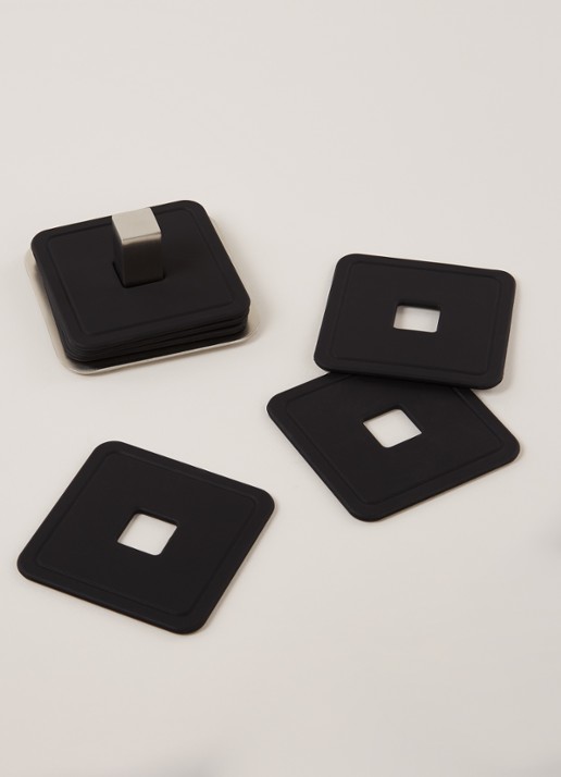 Blomus Trayan onderzetter set van 6 - detail zwart