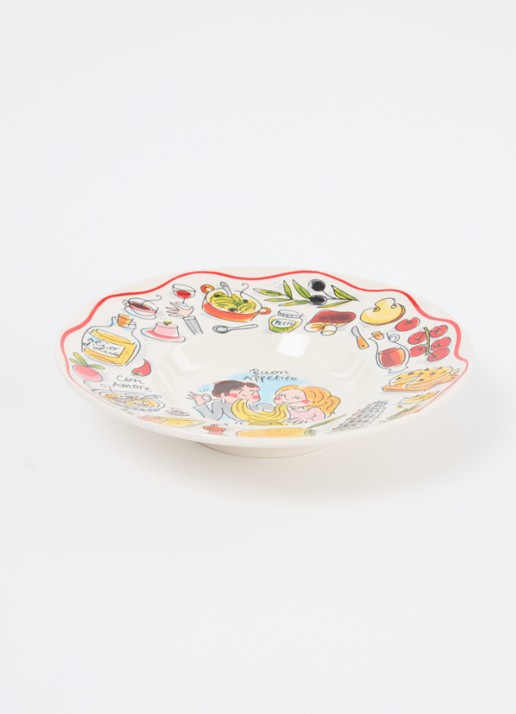 Blond Amsterdam Buon Appetito pastabord 24 cm - voorkant 4 gebroken wit