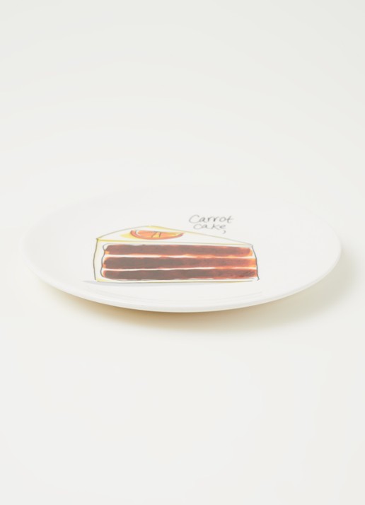 Blond Amsterdam Carrot Cake gebaksbordje 18 cm - voorkant 2 wit