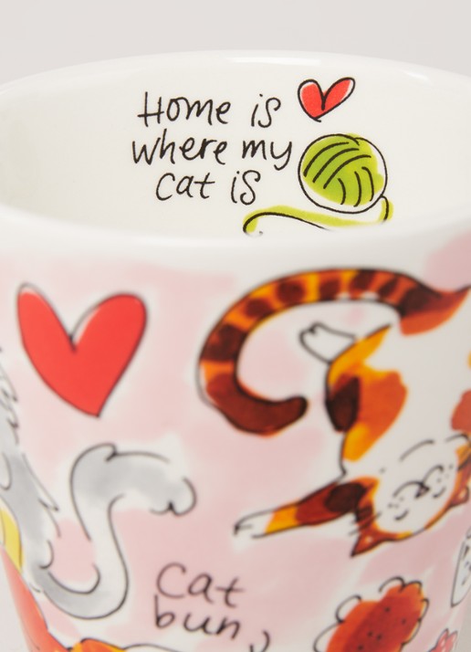 Blond Amsterdam Cat Lover mok 35 cl - detail roze