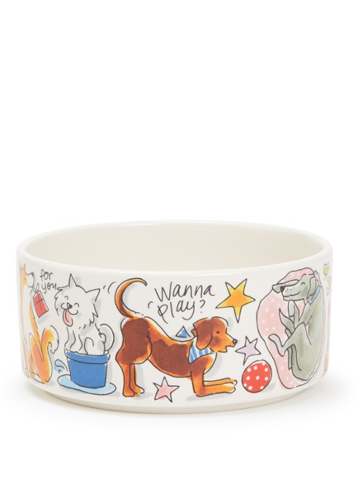 Blond Amsterdam Dog Love voerbak voor honden 15,5 cm