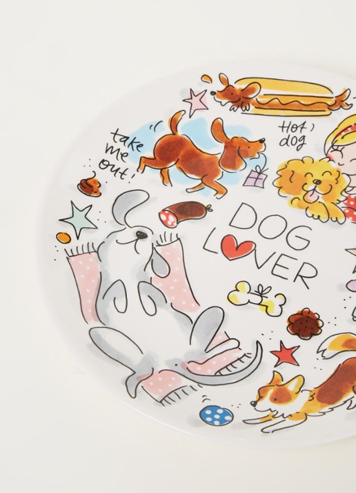 Blond Amsterdam Dog Lover ontbijtbord 22 cm - detail multicolor