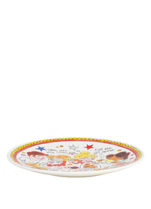 Blond Amsterdam Even Bijkletsen ontbijtbord 22 cm - voorkant 2 multicolor
