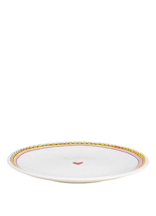 Blond Amsterdam Even Bijkletsen ontbijtbord 22 cm - voorkant 2 roze