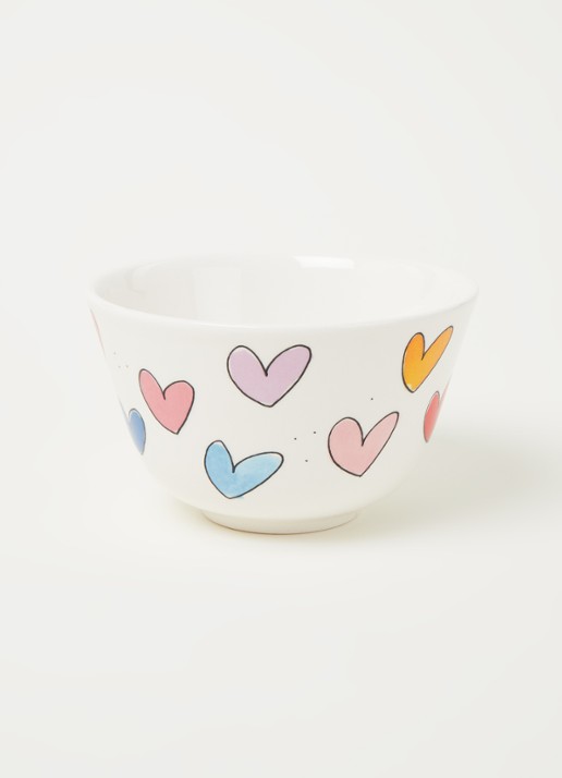 Blond Amsterdam Hearts kom 14 cm - voorkant 3 wit