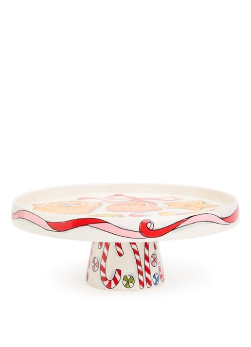 Blond Amsterdam Kerst taartplateau 24 cm  - voorkant multicolor
