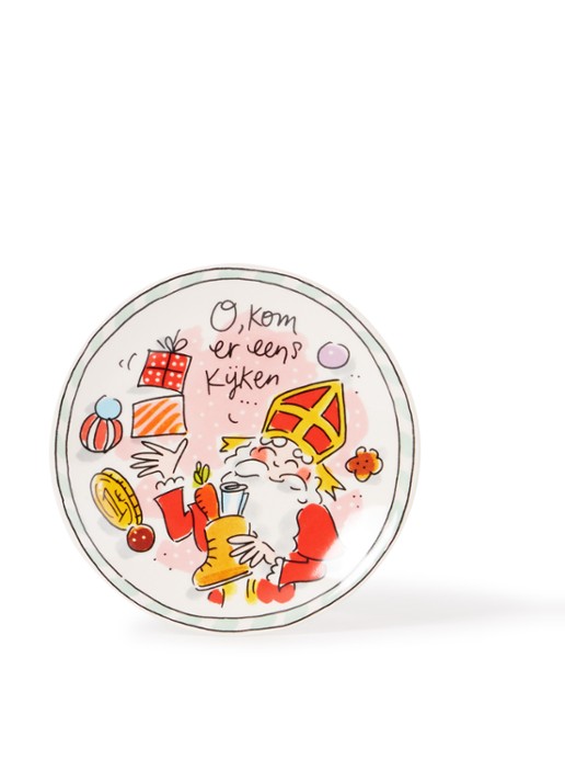 Blond Amsterdam Sint gebaksbordje 12 cm - voorkant 2 roze