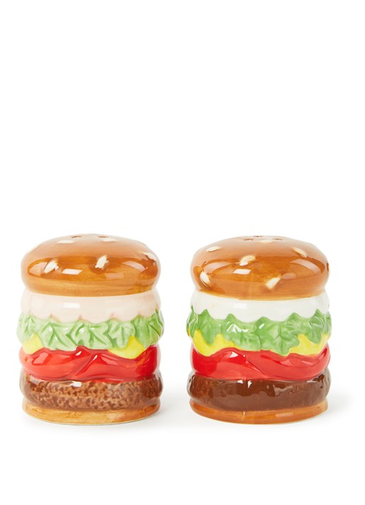 Blond Amsterdam Snack peper- en zoutstrooier 7 cm 2-delig - voorkant 2 multicolor