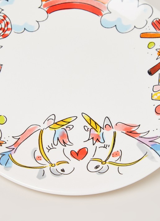 Blond Amsterdam Unicorn ontbijtbord 22 cm - detail 3 wit