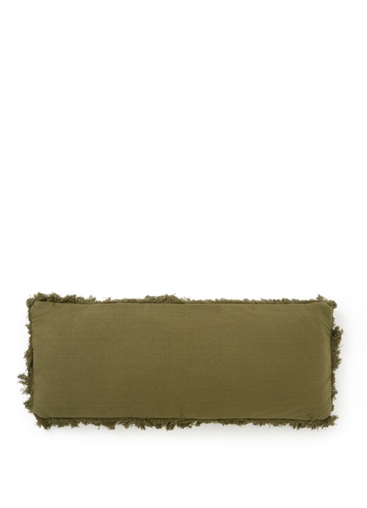 Bloomingville Dee sierkussen 90 x 35 cm - voorkant legergroen