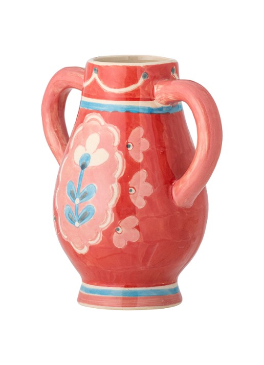 Bloomingville Odina vaas 15 cm - detail 4 rood