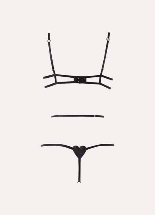 Bluebella Gia stringbody van satijn - achterkant zwart