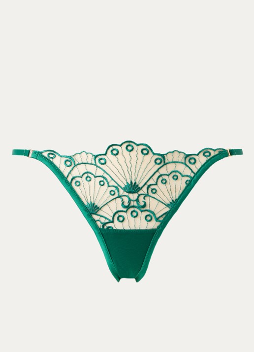 Bluebella Jane slip van mesh met borduring - voorkant multicolor