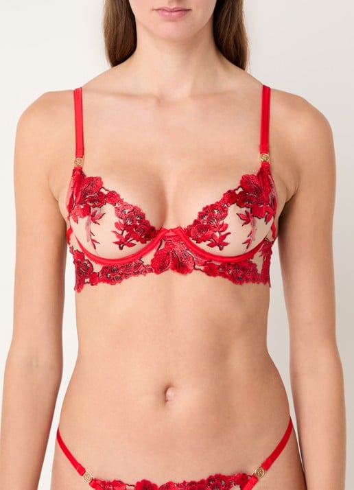 Bluebella Lavanya beugel bh van mesh met bloemborduring