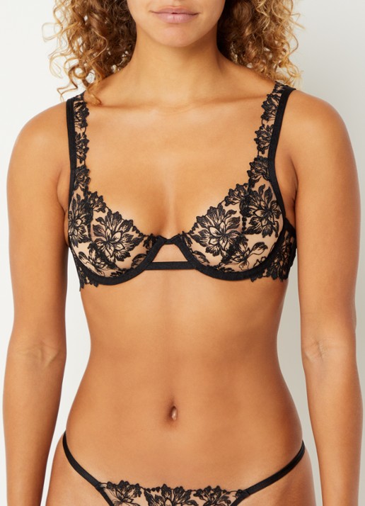 Bluebella Samara beugel bh van mesh met borduring - voorkant 2 multicolor