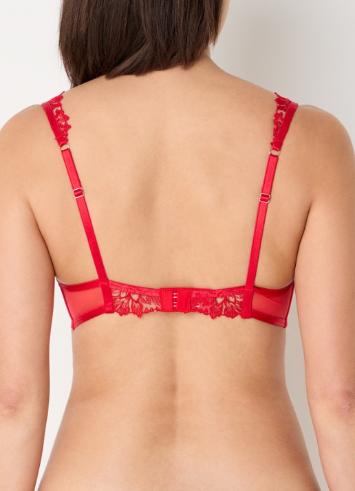 Bluebella Samara beugel bh van mesh - achterkant kersenrood