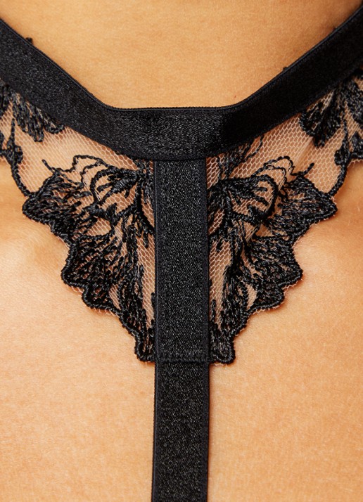 Bluebella Samara jarretels van mesh met borduring - detail 4 multicolor