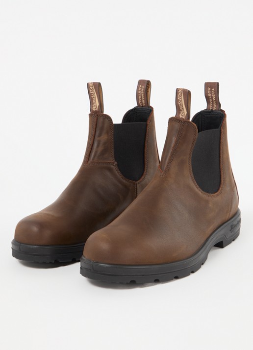 Blundstone 1609 chelsea boot van leer - detail bruin