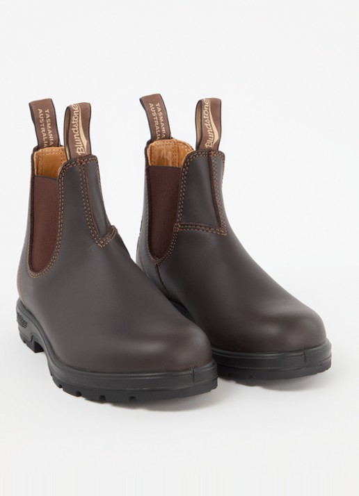 Blundstone 550 chelsea boot van leer - detail donkerbruin