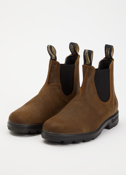 Blundstone Original chelsea boot van leer - detail donkerbruin