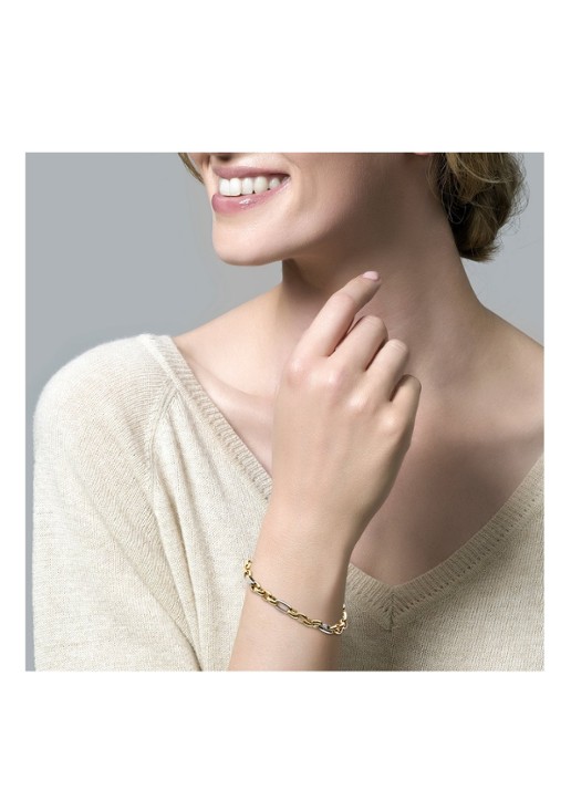 Blush Armband van 14 karaat geel- en witgoud 2170BGO - voorkant 2 geelgoud