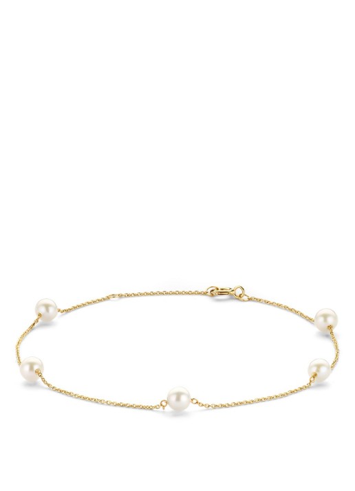 Blush Armband van 14 karaat geelgoud met parels 2248YPW - detail goud