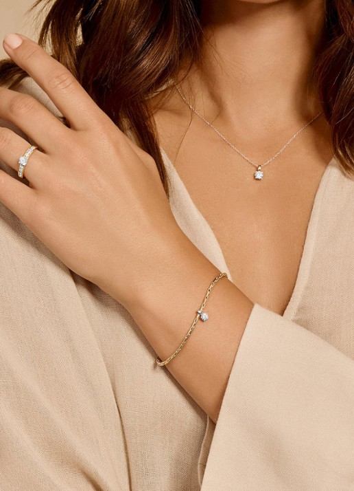Blush Armband van 14 karaat geelgoud met zirkonia 2156BZI - voorkant 6 geelgoud