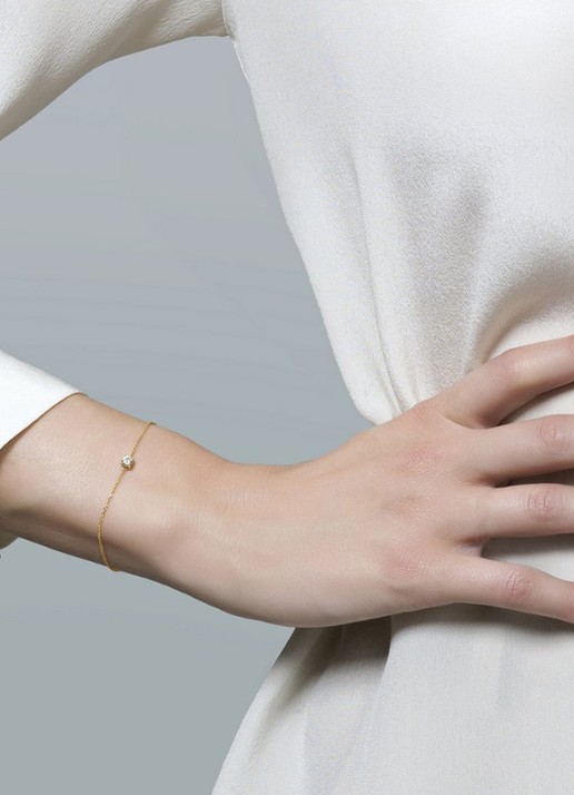 Blush Armband van 14 karaat geelgoud met zirkonia 2166YZI - voorkant geelgoud
