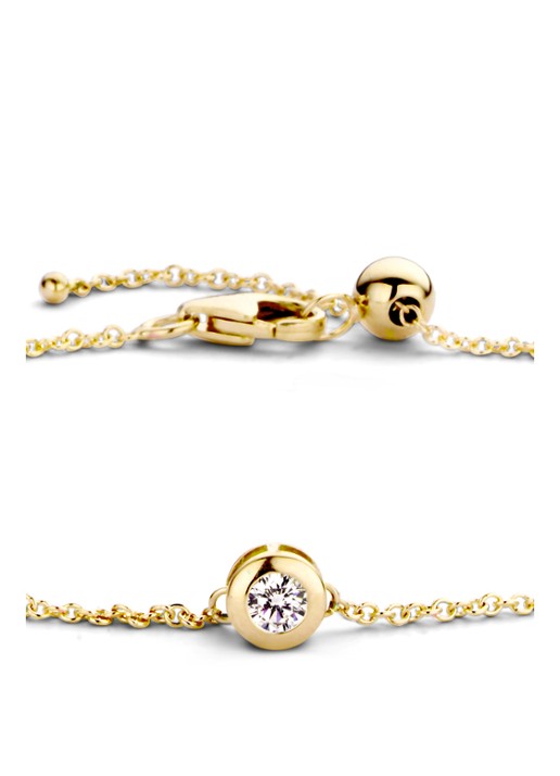 Blush Armband van 14 karaat geelgoud met zirkonia 2167YZI - detail geelgoud