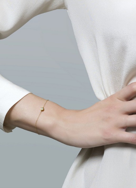 Blush Armband van 14 karaat geelgoud met zirkonia 2167YZI - voorkant 6 geelgoud