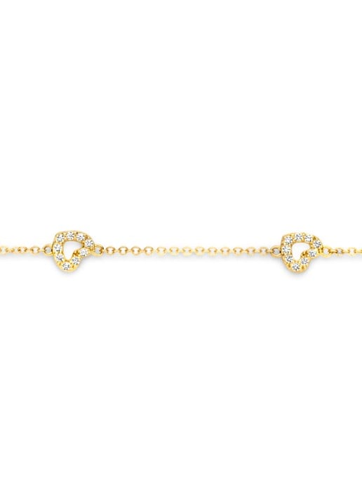 Blush Armband van 14 karaat geelgoud met zirkonia 2211YZI  - voorkant 3 geelgoud