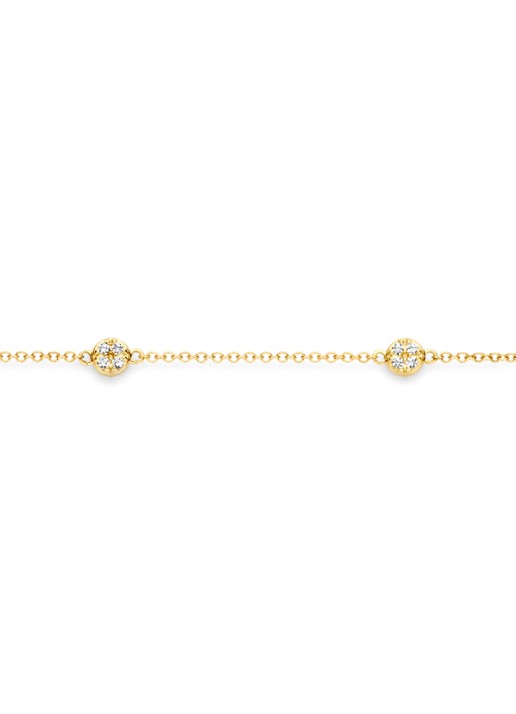 Blush Armband van 14 karaat geelgoud met zirkonia 2213YZI  - voorkant 3 geelgoud