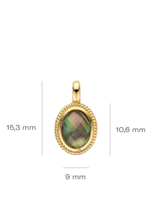 Blush Hanger van 14 karaat geelgoud met kristal 6097YBQ - detail goud