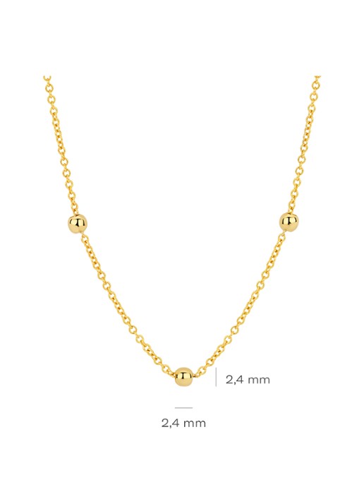 Blush Ketting van 14 karaat geelgoud 3145YGO - detail geelgoud