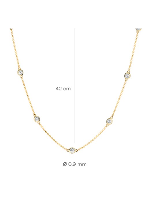 Blush Ketting van 14 karaat geelgoud 3172YZI - detail 2 goud
