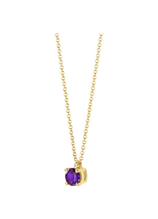 Blush Ketting van 14 karaat geelgoud met amethist 3200YAM  - detail geelgoud