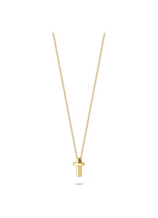 Blush Ketting van 14 karaat geelgoud met kruis hanger 3091YGO - detail 2 goud