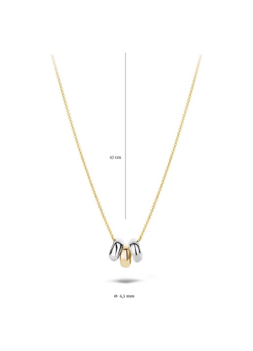Blush Ketting van 14 karaat wit- en geelgoud 3055BGO - detail 4 goud