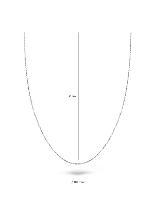Blush Ketting van 14 karaat witgoud 3058WGO - detail witgoud