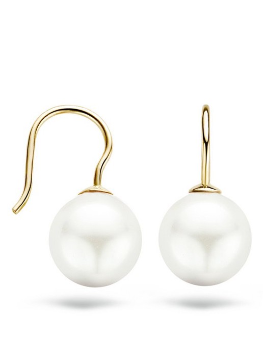 Blush Oorhangers van 14 karaat geelgoud met parel 7049YPW - detail geelgoud