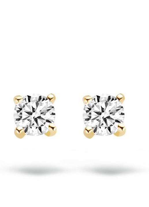 Blush Oorknopjes van 14 karaat geelgoud met zirkonia 7128YZI