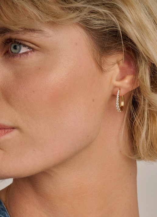 Blush Oorringen van 14 karaat geelgoud 7375YZI - detail goud