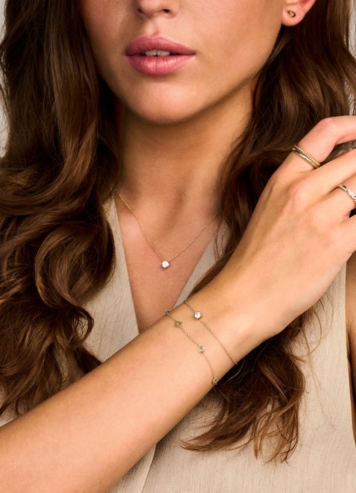 Blush Ring van 14 karaat geel- en witgoud met zirkonia 1256BZI  - detail 3 geelgoud